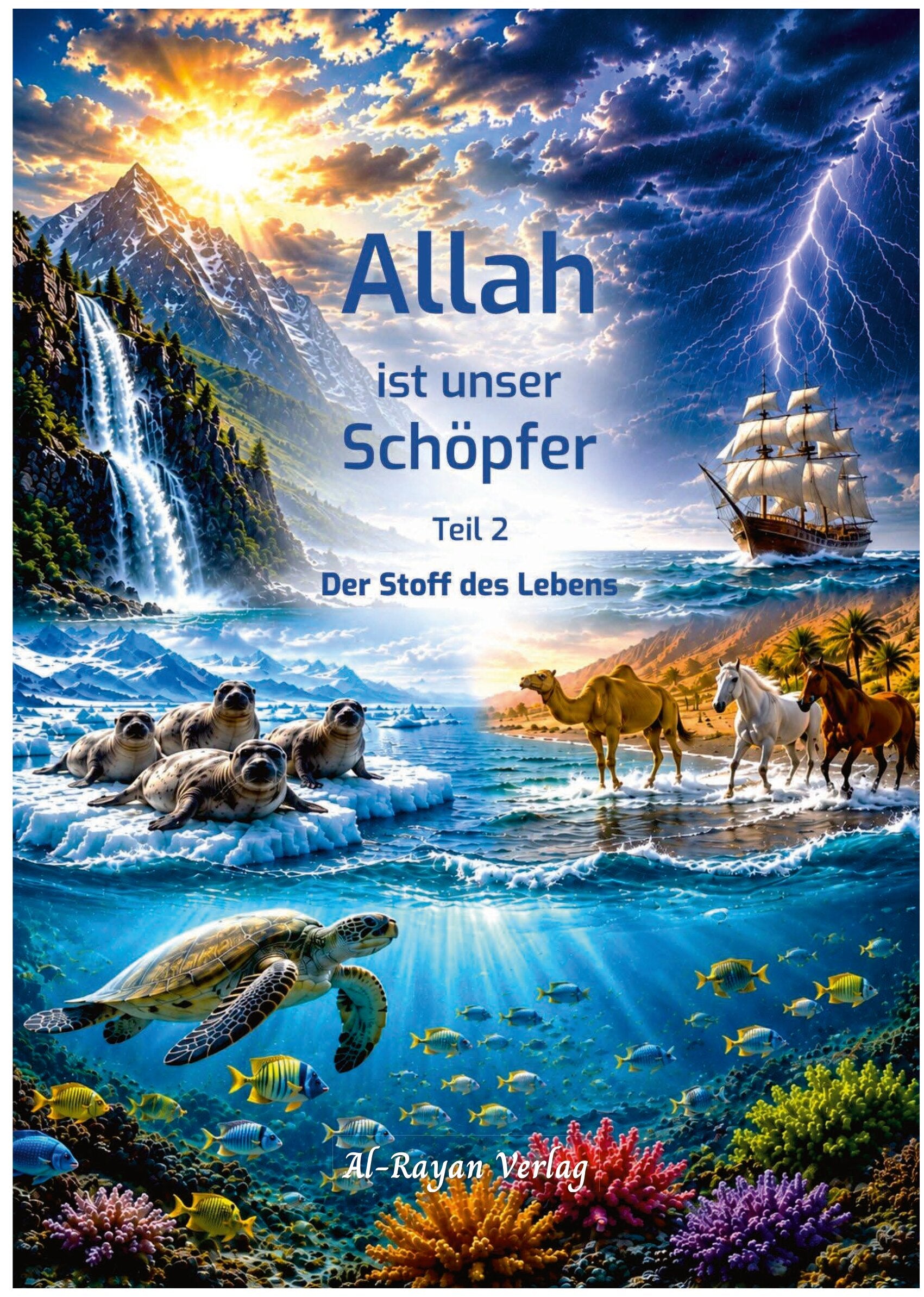 „Allah ist unser Schöpfer – Teil 2: Der Stoff des Lebens – islamisches Kinderbuch über Wasser, Natur und Allahs Schöpfung vom Al-Rayan Verlag“